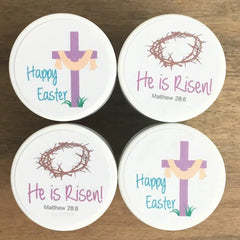 4 Easter Squishy Doughs with Religious Stickers - 2.0 oz in each jar