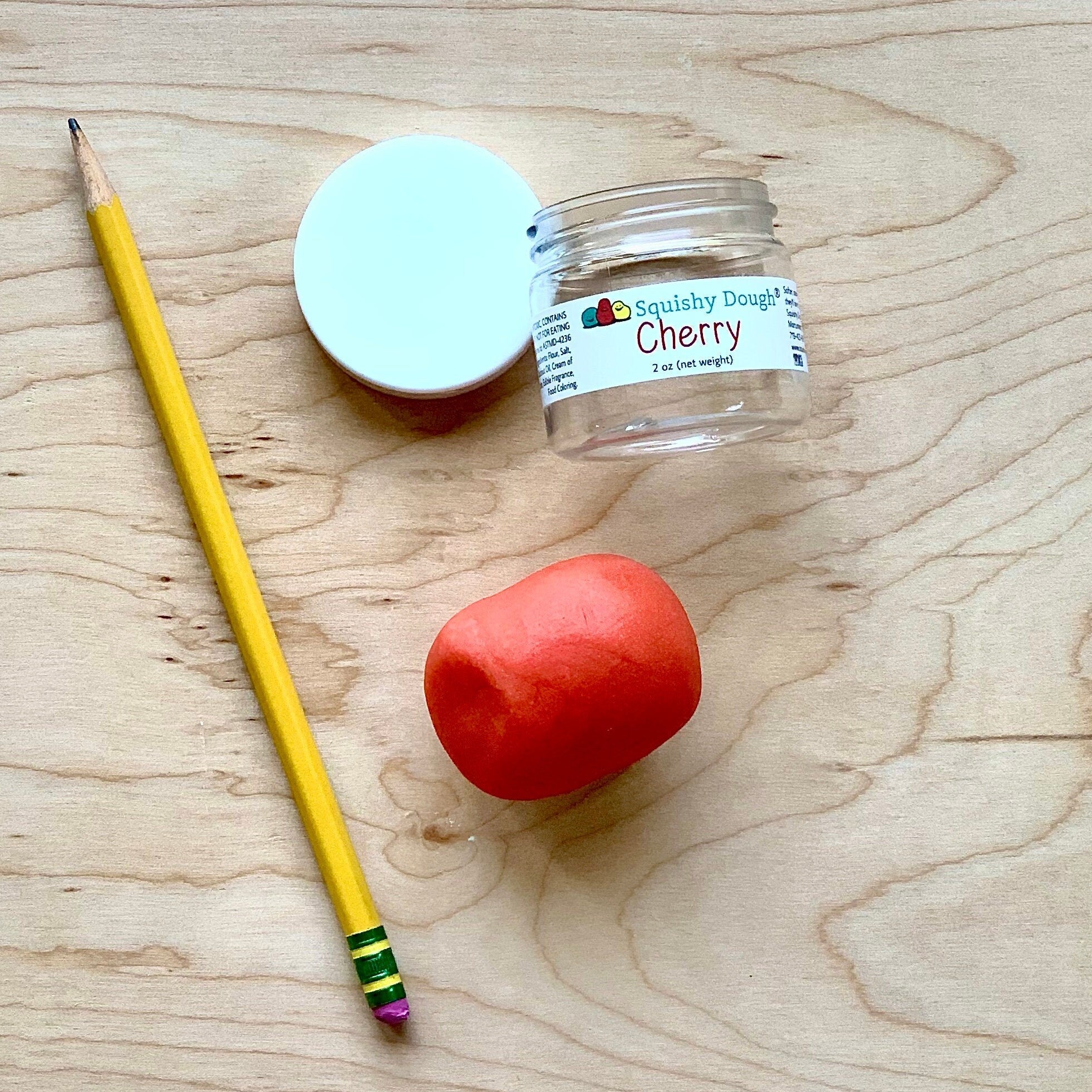 2 oz jar of cherry scented playdough